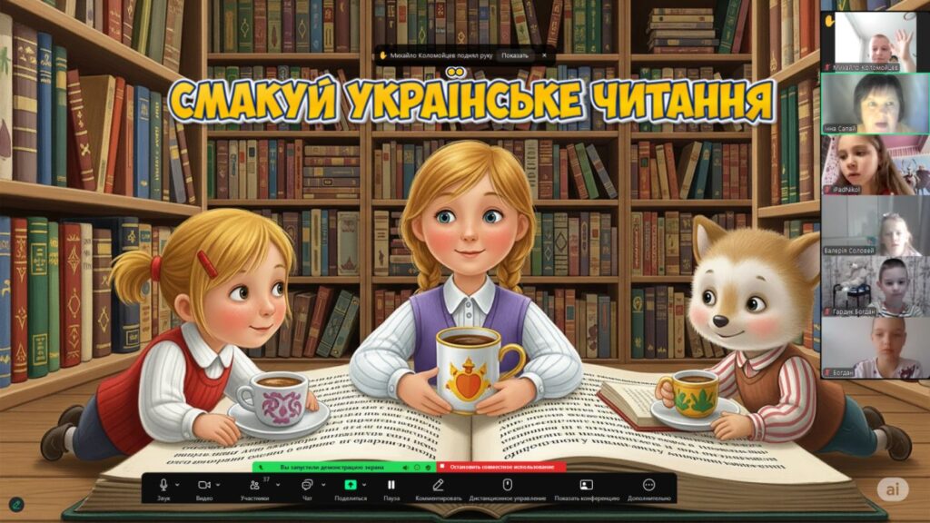 Постер "Смакуй українське читання", учасники заходу, - колаж