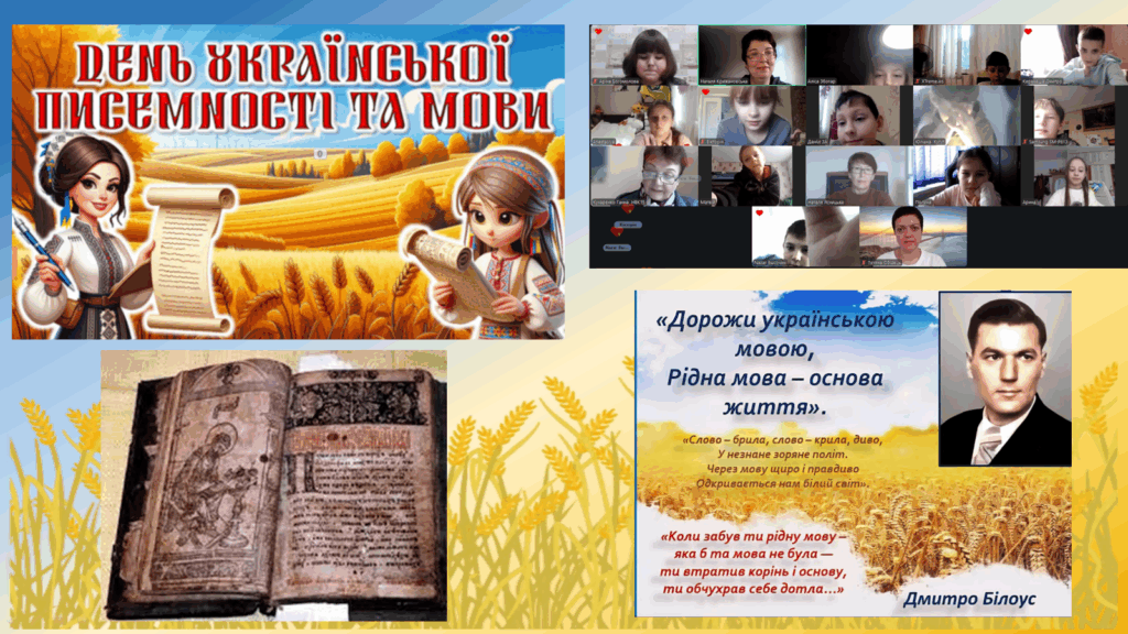 Учасники мовознавчого квізу, слайди з презентації, - колаж