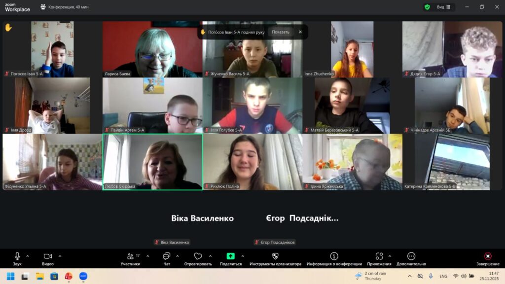 Учасники віртуальної мандрівки