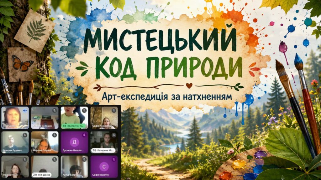 Постер арт-експедиції онлайн, її учасники, - колаж