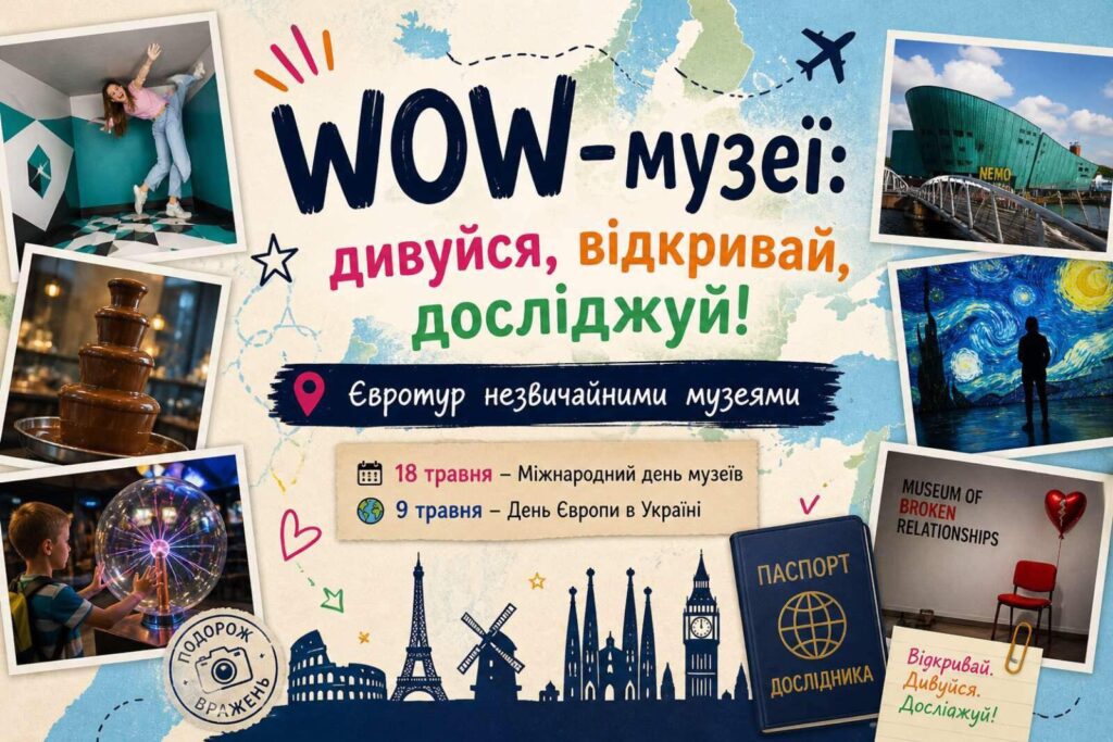 Постер євротуру музеями Європи