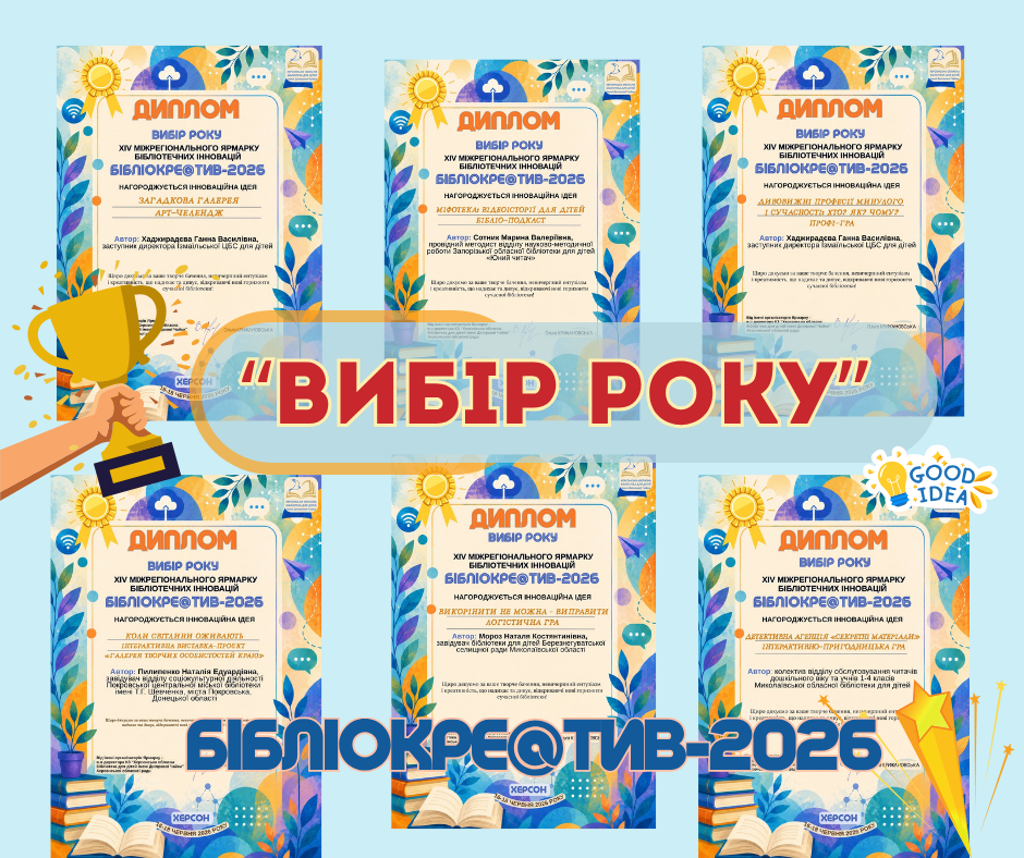 Дипломи рейтингу інноваційних ідей "Вибір року"