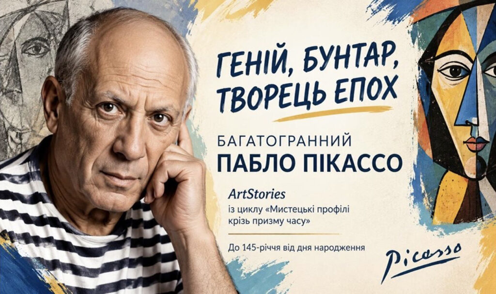 Постер заходу з фотопортретом Пабло Пікассо
